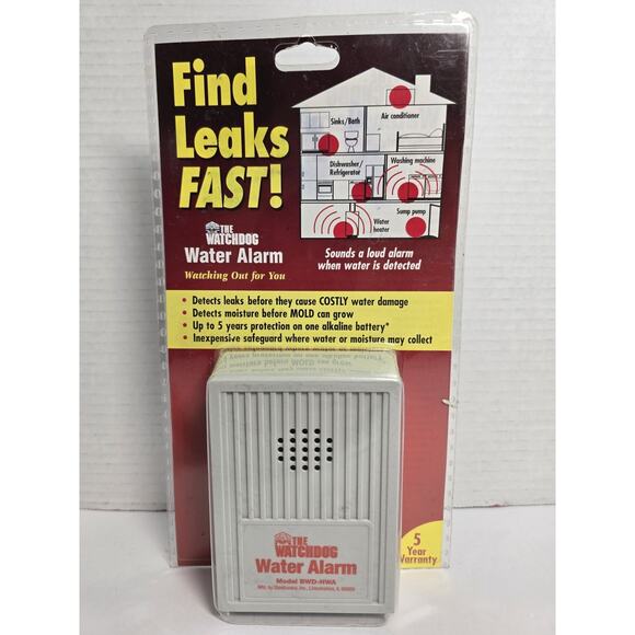 THE WATCHDOG WATER ALARM Model No. BWD-HWA Find Water Leaks Fast And Early NIB - Picture 1 of 3
